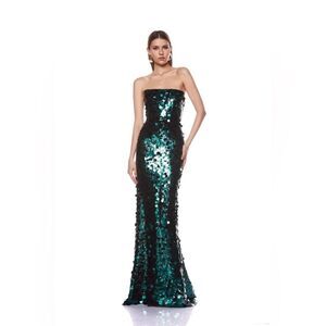 NWOT BRONX AND BANCO FARAH TEAL STRAPLESS GOWN,XS,S,M available
